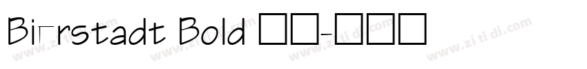 Bierstadt Bold 粗体字体转换